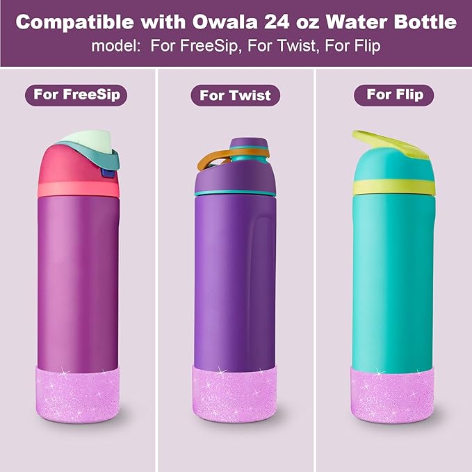 Silicone Boot for Owala Water Bottle 24 oz 32 oz 40 oz, Anti-Slip Protective Sleeve for FreeSip/Twist/Flip Stainless Steel Water Bottles Accessories BEONSKY