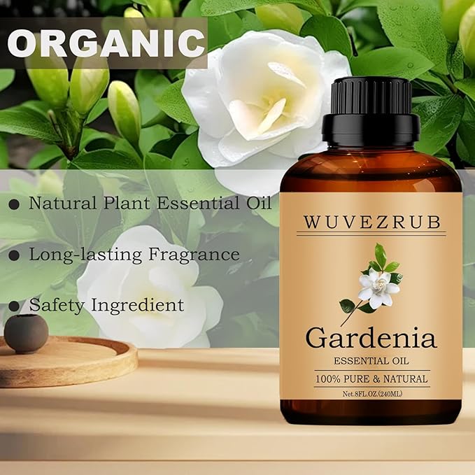 Gardenia Essential Oils, 240ML Pure and Natural Essential Oil for Aromatherapy Diffuser - Gardenia /8 Fl Oz - Bloomnest