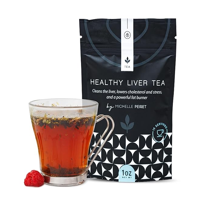 Michelle Peiret Liver Detox Tea, Milk Thistle Liver Detox, All Natural Ingredients Dandelion Tea, Cleanses & Promotes Overall Wellness - 15 Servings - Bloomnest