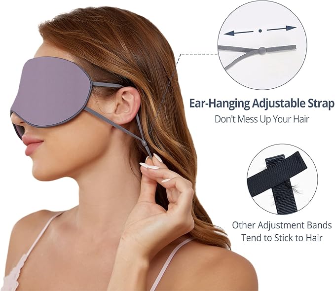 Sleeping Mask 2 Pack, Warm, Cool Double-Sided Use of Sleep Mask, Super Soft Blindfold with Adjustable Strap, Block Out Light, Comfort Sleep Eye Mask for Travel Meditation Nap - Bloomnest