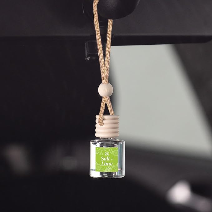 CANDECraftCo Car Air Hanging Fragrance Oil, Car Auto Freshener for Essential Oils, Scents Fragrance Aromatherapy Automobile Diffuser, Long Lasting (Salt & Lime) - Bloomnest
