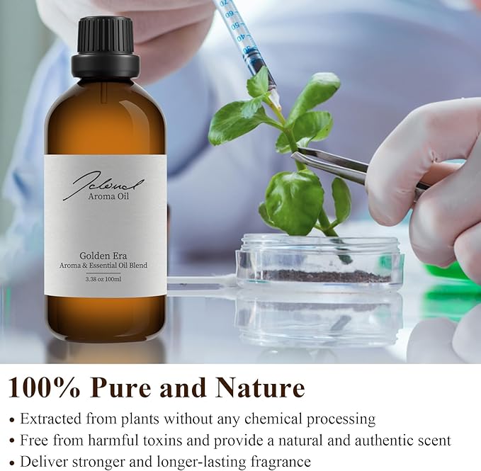 JCLOUD Golden Era Essential Oil Inspired by InterContinental Hotel | Hotel Scent - Pure Aromatherapy Diffuser Oil with Amber and Neroli Oil, Home Luxury & Hotel Scents for Diffuser - 100mL JCLOUD