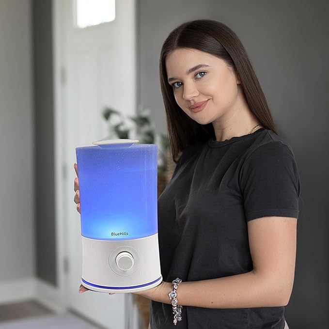 BlueHills Premium 2000 ML XL Large Essential Oil Diffuser Aromatherapy Humidifier for Large Room Home 40 Hour Run Huge Coverage Area 2 Liter Extra Large Capacity Huge Diffuser High Mist White E001 - Bloomnest