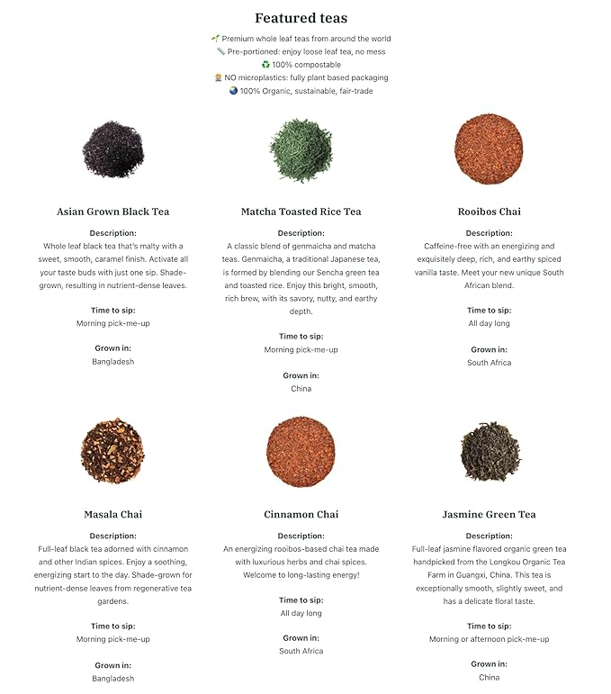 Tea Sampler Gift Set - Self Care Pack - 18 Assorted Organic Tea Bags - Supports Energy, Mood, Restful Sleep and Overall Wellness - Chamomile, Black, Chai, Rooibos, and More - Best Holiday Gifts 2024 - Bloomnest