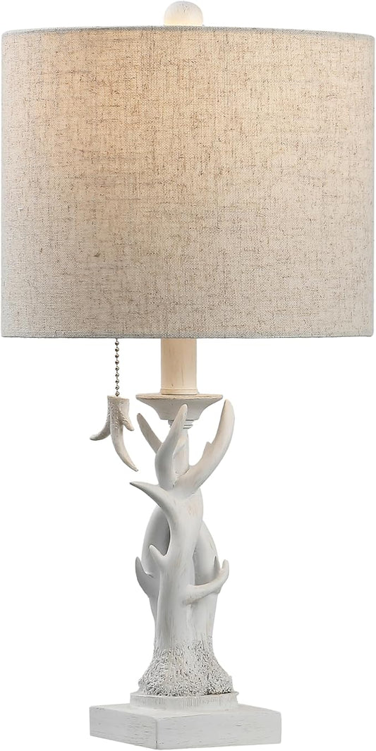 JONATHAN Y JYL1031C Gaston 20.5" Resin Mini LED Table Lamp for Living Room, Family Room, Dining Room, Bedroom, Hallway, Office, Antique White - Bloomnest