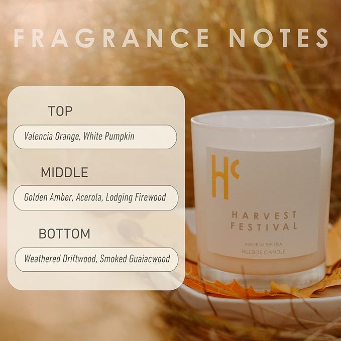 Long-Lasting Harvest Festival Fragrance - Single Wick Scented Candles - Up to 60 Hour Burn Time, Cruelty-Free Soy Candle Wax Blend - Pumpkin Fragrance, Notes of Amber & Orange (9 oz) - Bloomnest