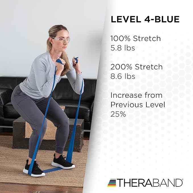 THERABAND Resistance Band, Black, Special Heavy, 50-Yard Roll, Latex Elastic Band for Exercise - Bloomnest