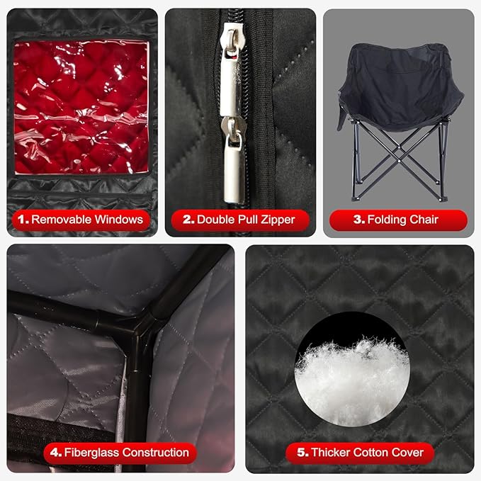 Infrared Sauna Box, Portable Infrared Sauna for Home, Personal Infrared Sauna with 660nm Red Light Threapy, Remote Control, Heating Foot Pad, Upgraded Comfortable Chair iDOTODO