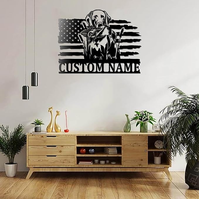 Lovely POD Personalized Metal Sign - Custom Dog Name Art With Led Light, Wall Decor For Living Room, Duck Hunting Home Decor - Bloomnest