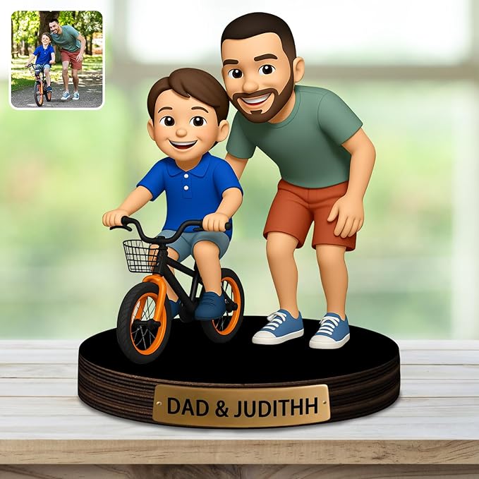 Custom Photo Cartoon Style Desk Decor Photo Frame Sign Plaque, Personalzied Cartoon Portrait Picture Frame for Couple Wedding Family Anniversary Birthday Gifts - Bloomnest