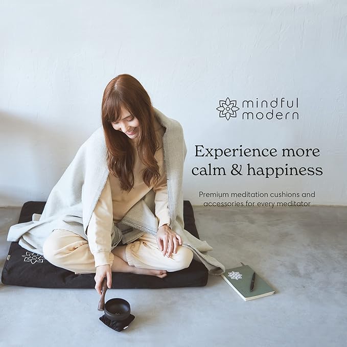 Mindful & Modern Tibetan Singing Bowl Set | Deepen Your Meditation and Yoga Practice | Experience Mindfulness & Stress Relief | Beautifully Designed & Provides Excellent Sound | Chakra Healing | Black - Bloomnest