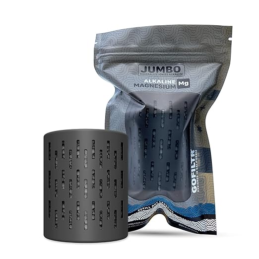 GOFILTR Jumbo Magnesium Alkaline Water Infuser - 9.5 pH + Electrolytes for Any Large Water Bottles/Pitchers, 300 Gallon / 3 Months, Ionized Mineral Alkaline Water Infuser (1 Pack) - Bloomnest