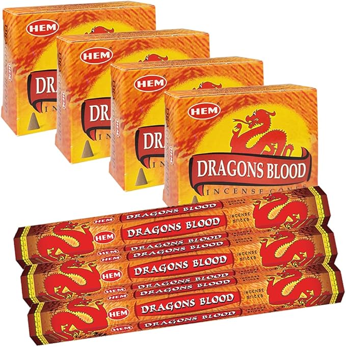 Dragon's Blood Incense Sticks and Cone Incense Holder Variety Pack Bundle insence insense insienso TRUMIRI