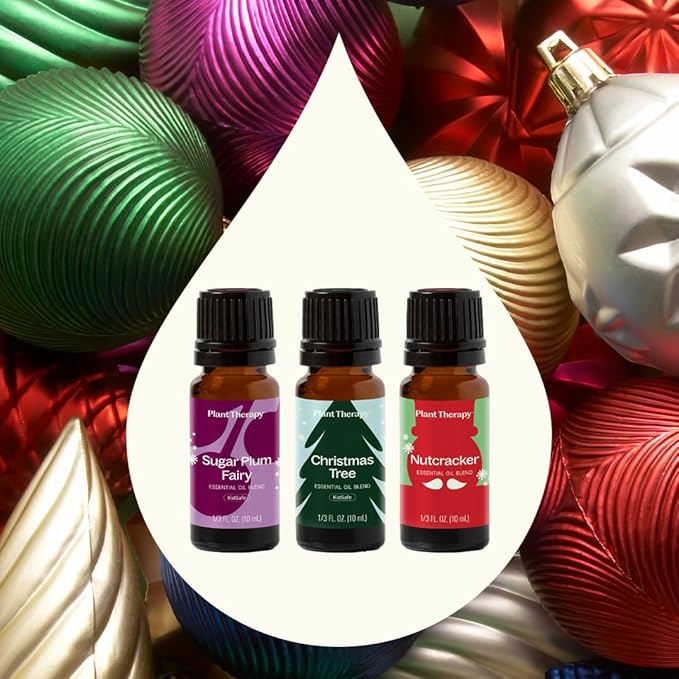 Plant Therapy Christmas Magic Holiday Essential Oil Blend 3 Set, Trio of Exclusive Holiday Scents, Bring Festive Cheer to Every Room, Joyful & Uplifting - Bloomnest