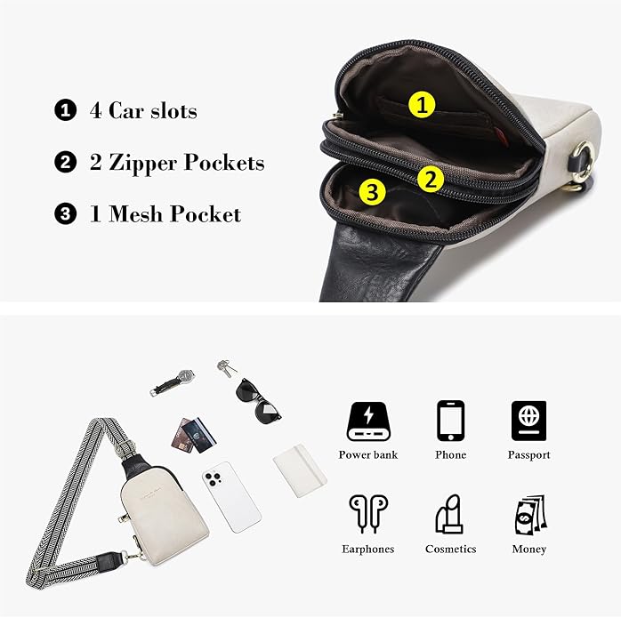 INICAT Small Sling Bag for Women Everyday & Travel Crossbody Bags Lightweight Cross Body Purses Vegan Leather - Bloomnest
