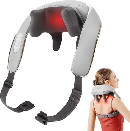 SKG 2025 Neck Massager for Pain Relief, Deep Tissue 6D Kneading with Heat, Cordless Neck & Shoulder Massage, Valentine Gift for Men & Women, H5 Mini - Bloomnest