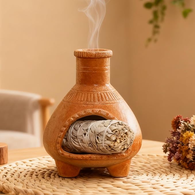 YYW Palo Santo Holder - Ceramic Incense Burner for Wood Sticks, Sage, Ash & Cones - Handcrafted Meditation Gift - Bloomnest