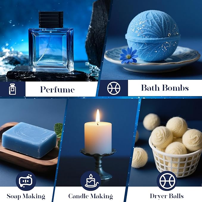 Essential Oil Blends, Starry Spell Essential Oil Set for Diffusers for Home, Humidifiers, Candle Making, Magical Aromatherapy Blends - Stress Relief, Calm Mind, Relax, Meditate, 6x10ml - Bloomnest