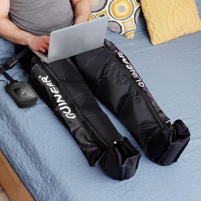QUINEAR Air Compression Recovery System, Professional Sequential Device for Massage Therapy, Foot and Leg Recovery Boots to Improve Circulation for Athletes, FSA-HSA Eligible (Large) - Bloomnest