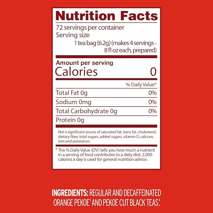Luzianne Unsweetened Half-Caff Iced Tea Bags, Family Size, 18ct Box (Pack of 1) - Bloomnest