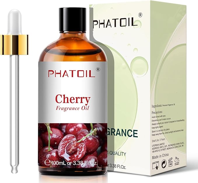 PHATOIL 3.38FL.OZ Cherry Fragrance Oils for Aromatherapy, Essential Oils for Diffusers for Home, Perfect for Diffuser, Yoga, Skin Care, DIY Candle and Soap Making - 100ml - Bloomnest