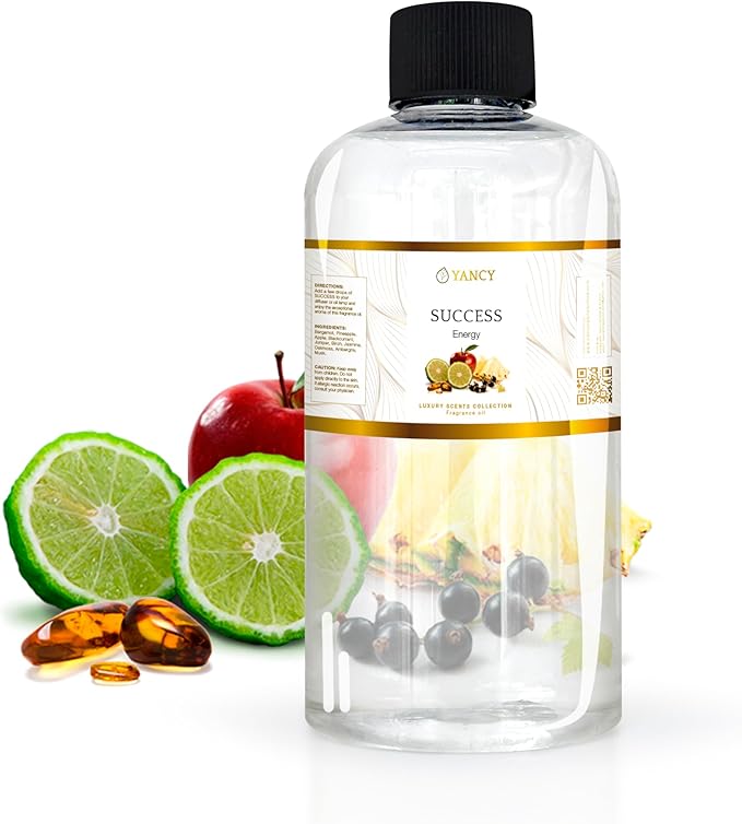 YANCY Success Luxury Collection Fragrance Oil (8 oz), Bold Motivating Aroma, Ideal for Diffusers, Oil Burners & Aroma Lamps, Empowering Fragrance for Daily Drive YancySpa