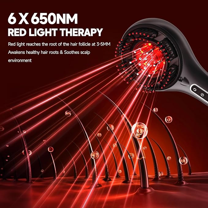 Morfone Upgrade 3 in 1 Electric Scalp Massager Brushes, Hair Oil Applicator, IPX7 Waterproof Scalp Massager Comb, Cordless & Portable Adjustable Modes for Men Women Morfone