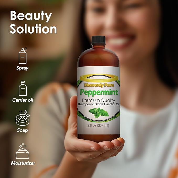 Peppermint Essential Oil Pure & Natural Sweet (8 Oz Bulk Size) - Bloomnest