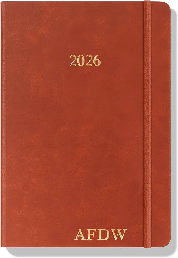 Wykeham's Executive 2026 Daily Journal Planner – US Public Holidays & Format – Customization Available (Personalized Brown, 8.5"×5.5") - Bloomnest