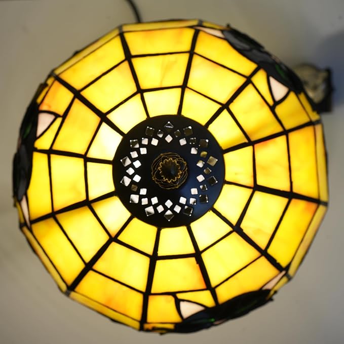 Small Tiffany Lamp Stained Glass Table Lamp Elegant Cute Retro Vintage Style White Black Cat Bedside Night Lamp For Nightstand Bedroom Home Decor Kitchen Counter Antique Living Room Office Fun Lamps - Bloomnest