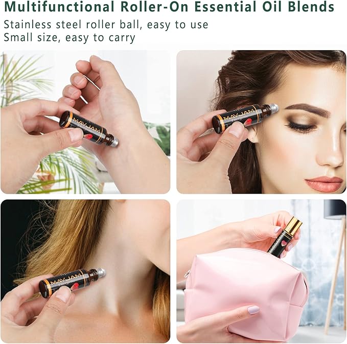 MAYJAM Top 28 Essential Oil Set for Diffuser Massage, 24x5ml Essential Oil Singles, 4x10ml Essential Oil Blends for Home Office Yoga - Bloomnest