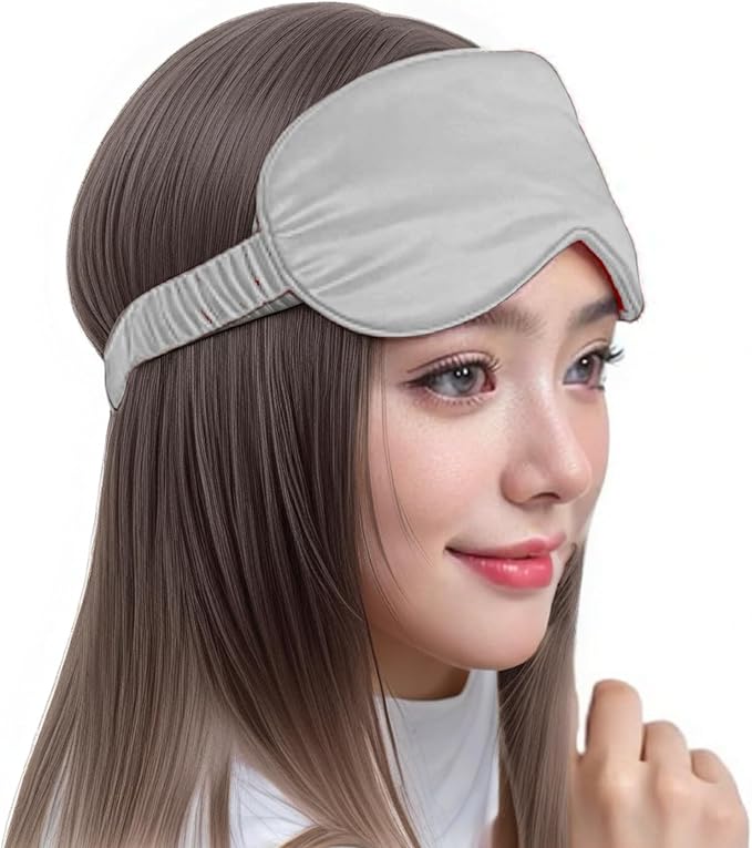 Silk Eye Mask for Sleeping - Satin Eye Cover with Silk Storage Bag Silvery 3 Pcs Save 20% - Bloomnest