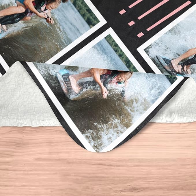 Gifts for Dad Custom Blankets with Photos Personalized Photo Blankets with Picture for Dad, Customized Throws Blanket for Fathers Day Plush Best Daddy Ever Family Husband Men Birthday