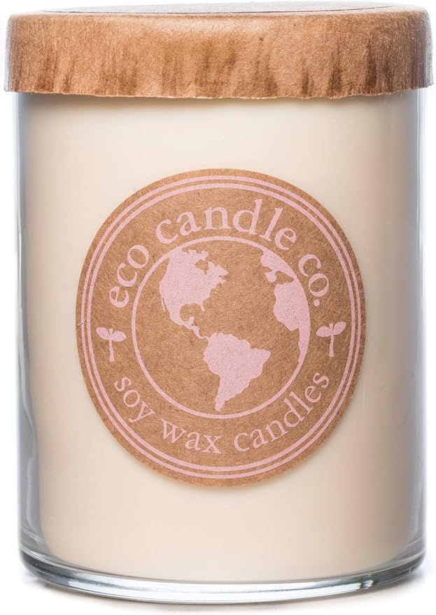 Eco Candle Co Recycled Candle, 18 oz, Cupcake, Double WickTumbler - Scents of Yellow Cake & Icing - Cupcake; 100% USA Made Scented Soy Candles; White; Great Long Lasting Scent - Bloomnest
