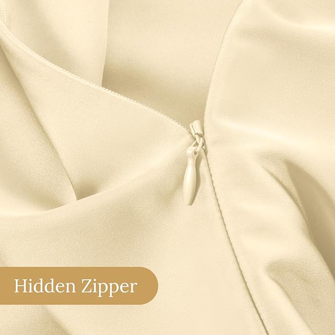INFIIXSO Mulberry Silk Pillowcase for Hair and Skin, Silk Pillow Cases Queen Size Set of 2 with Hidden Zipper 20x30 Inches, Ultra Smooth and Soft Cooling Pillow Cases for Hot Sleepers(Ivory, 2 Pack) - Bloomnest