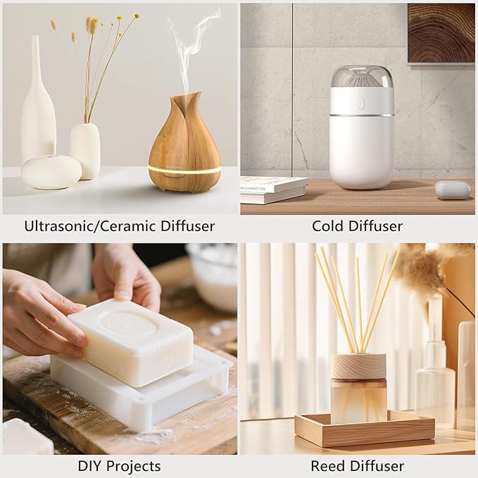 Hotel Collection Fragrance Oil Set 20 mL / 0.68 fl oz – Luxury Aromatherapy Essential Oils for Diffuser & Home Scenting, Inspired by Iconic 5-Star Hotels – 6 Premium Scents Gift Set - Bloomnest