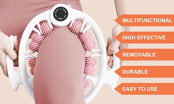 KESHWELL Muscle Massage Roller, Foam Roller for Deep Tissue Massage and Fitness Exercise.Golfer Tennis Elbow Relief Roller for Men&Women, Massage Roller Tool for Neck,Back,Leg, Arm,Thigh. White - Bloomnest