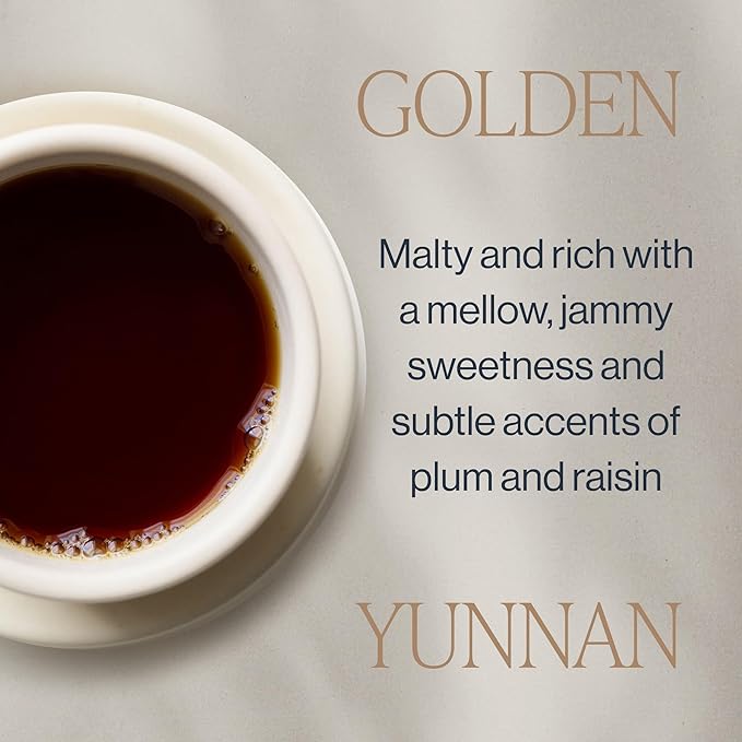 Rishi Tea Golden Yunnan Black Tea - Organic, Loose Leaf Tea, Smooth & Rich Ancient Chinese Tea, Energizing & Caffeinated - 4 Ounces, 14+ Servings - Bloomnest
