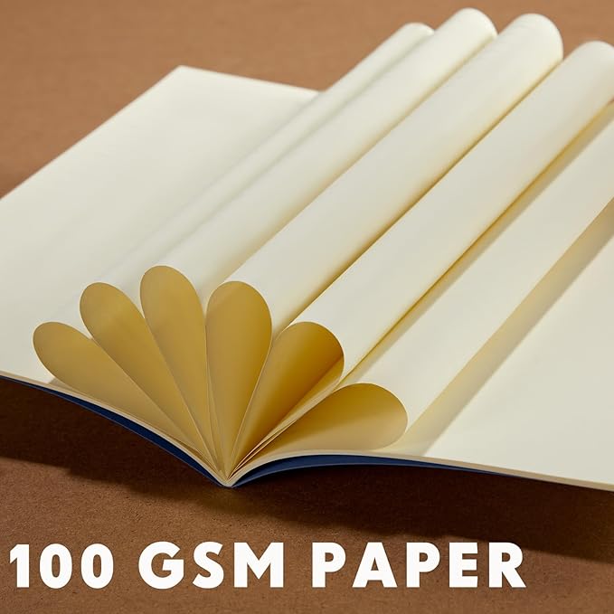 Mimorou 100 Pcs Journals Notebooks Bulk - Kraft Softcover A5 Small Notebooks 5.5 Inch x 8.3 Inch Notepads with 60 Page 30 Sheet for Writing Sketch Travel Office Supplies(Navy,Unlined) - Bloomnest