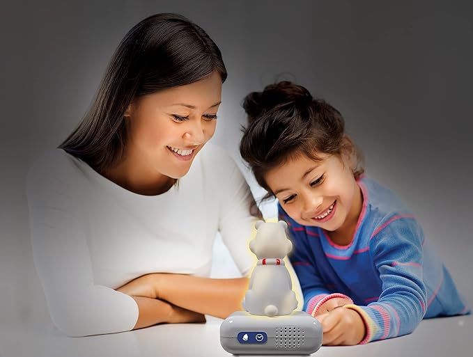 LEXiBOOK Polar Bear Digital Alarm Clock for Kids with Night Light Snooze, Childrens Clock, Luminous, White, RL800PB - Bloomnest