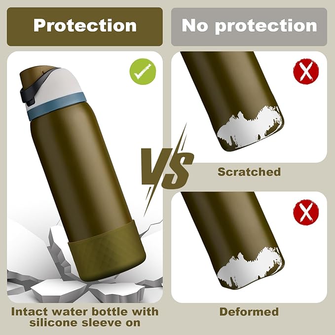 Silicone Boot for Owala Water Bottle 24 oz 32 oz 40 oz, Anti-Slip Protective Sleeve for FreeSip/Twist/Flip Stainless Steel Water Bottles Accessories BEONSKY