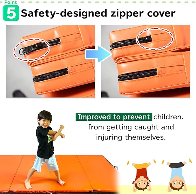 Gymnastics Mat Folding Stretch Mats 71"x31"x2" Exercise Muscle Training Children Play Horizontal Bar Mat Yoga Sports Soundproof Home Use - Bloomnest