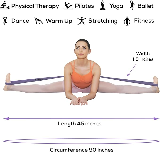 Zenmarkt Ballet Stretch Bands for Flexibility and Strength - Stretch Bands Ideal to Have as Dance Equipment in Every Competition - Suitable for Gymnastics, Cheerleading, and Pilates Training - Bloomnest