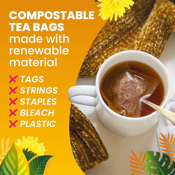 Organic Dandelion Root Tea-100 Tea Bags | Organic Herbal Tea | Eco-Friendly Tea Bags | Non-GMO Caffeine Free Tea - Bloomnest