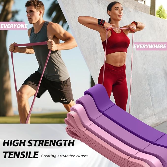 LEEKEY Resistance Bands Set for Pull-Up Assistance & Full-Body Training, Multi-Level Exercise Bands with Bag for Home Workouts, Physical Therapy, Strength Training (Men/Women) - Bloomnest