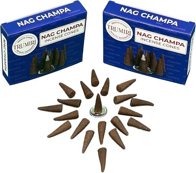 Nag Champa Incense - 60 Cone Pack (10 Cones Each) - Scented Incense TRUMIRI