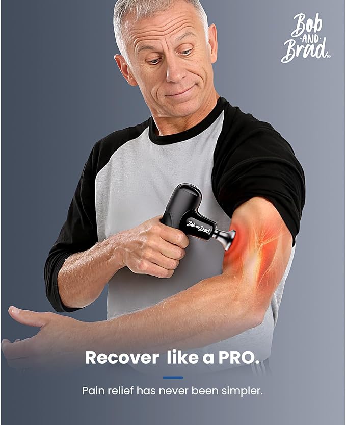 BOB AND BRAD Q2 Max Mini Massage Gun with Metal Head, Pocket-Sized Deep Tissue Massager Gun for Athletes, Professional Portable Percussion Muscle Massager Gun - Bloomnest
