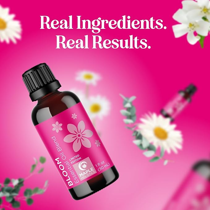 Floral Essential Oil Blend for Diffuser - Flower Essential Oil for Diffusers Baths Candles Soaps & DIYs with Pure Undiluted Jasmine Chamomile Geranium & More - Sweet Uplifting Aromatherapy Blend - Bloomnest