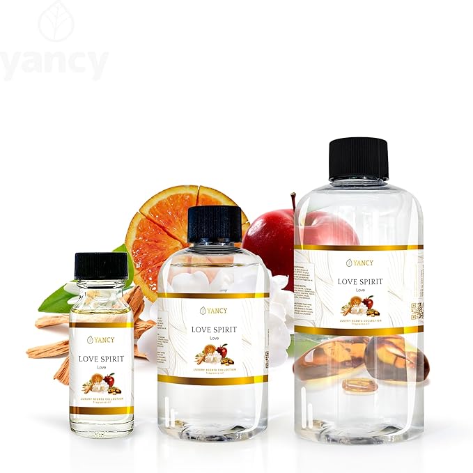 YANCY Love Spirit Luxury Collection Fragrance Oil (1/2 oz), Romantic and Airy Floral Scent, Ideal for Diffusers, Oil Burners & Aroma Lamps, Lighthearted Aroma for Loving Spaces YancySpa
