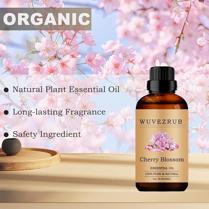 Cherry Blossom Essential Oils, 30ML Pure and Natural Essential Oil for Aromatherapy Diffuser - Cherry Blossom /1 Fl Oz - Bloomnest